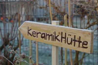 Schild KeramikHütte Schild KeramikHütte