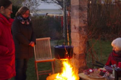 Feuerschale mit Punsch Feuerschale mit Punsch